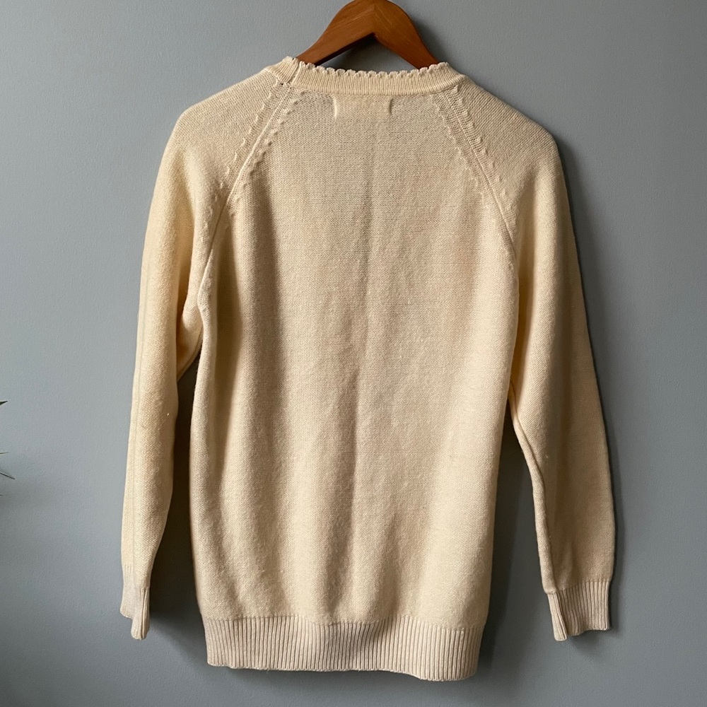 Vintage Lambswool Embroidered Cardigan NWOT - Picture 10 of 11
